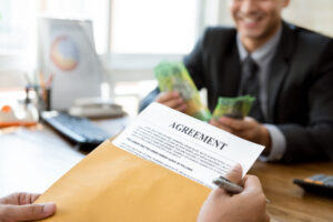 Business partner making an agreement